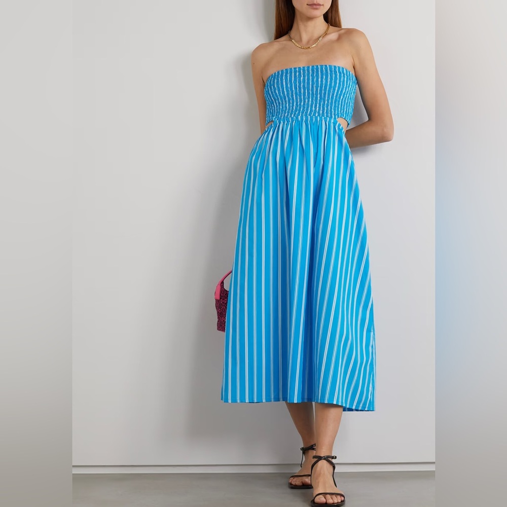 Faithfull the Brand MIDI Striped Dress XS New